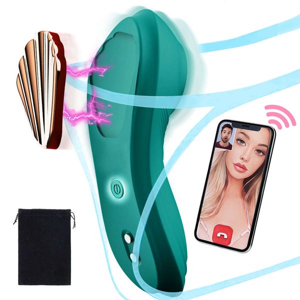 Mini vibrateur portable pour femmes, contrôle par application sans fil, stimulateur de Clitoris, culotte Sexy à montage solide, jouets sexuels silencieux pour adultes 18