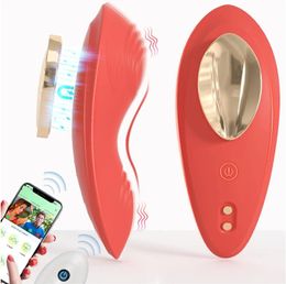 Vibromasseur portable pour femmes, stimulateur de clitoris, application sans fil, télécommande, point G, mini clip magnétique, jeu public, jouets sexuels 240117