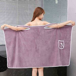 Serviette de bain douce portable Mode Femmes Sexy Séchage rapide Magique Bain Plage Spa Peignoirs Lavage Vêtements Robes 211221
