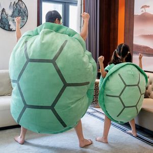 Almohadas de felpa de tortuga de tortuga portátil rellena tortuga suave tortuga tortuga disfraz de animal relleno vestido de peluche cojín juguete divertidos 240319