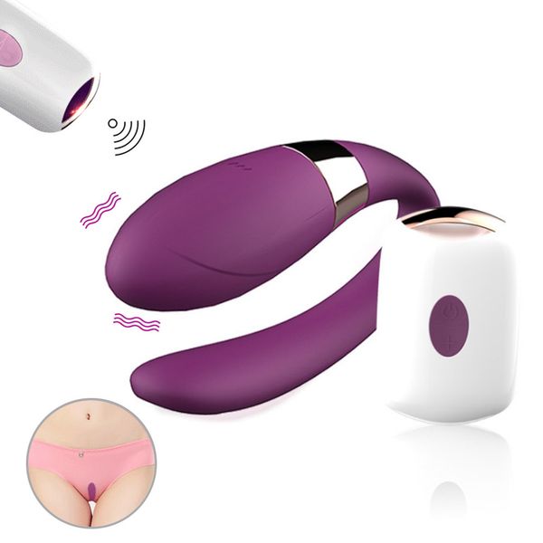 Vibromasseur portable U Type Vibromasseur pour femme Gode Clitoris Stimulateur Sans fil Érotique Adulte Sex Toys pour Couple Sex Shop Y191214