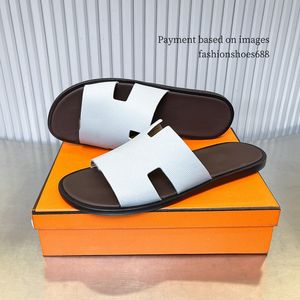 Dragen van heren slippers voor buitenkleding strandschoenen modieuze schuifregelaars high-end anti slip casual binnen- en buiten sandalen heren schoenen maten 39-48 +doos