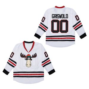 Porte BG Ice Hockey Jerseys Christmas Deer 00 Clark Griswold Jersey broderie couture