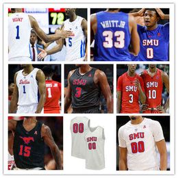 Porte un maillot de basket-ball personnalisé SMU Mustangs Ncaa College Kendric Davis Marcus Emmanuel Bandoumel Michael Weathers Jahmar Young Jr. Isiah Jas