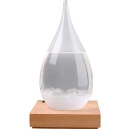 Weersverwachting Crystal Tempo 17.5 * 8cm Druppels Watervorm Stormglas Weer Predictor Fles Kerst Craft Arts Geschenken