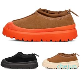 Weather Hybrid Slippers Dameslaarzen Kastanje Oranje Whitecap Zwarte Muilezels dameslaars Schoenen Suède Herfst Winter Enkellaarsje