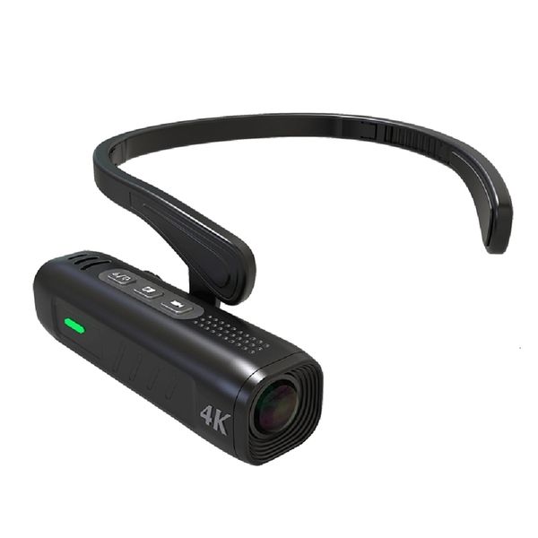 Cámaras resistentes a la intemperie 1 juego Cámara de acción 4K Casco deportivo Cabeza Antivibración Visión nocturna DVR Grabador inalámbrico Negro 230825