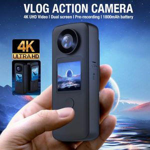 Caméras résistantes aux intempéries 2023 4K HD Vlog Caméra d'action Double écran AntiShake Enregistreur vidéo portable Plongée en plein air Sport étanche 231025