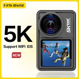 Caméras résistantes aux intempéries 2023 Caméra d'action 5K 4K 60FPS EIS Objectif interchangeable 48MP Zoom Stabilisateur électronique WiFi pour Vlog 230825