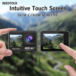 Fotocamere resistenti alle intemperie Action Camera 4K 60FPS 24MP 2 0 Touch LCD EIS Doppio schermo WiFi Impermeabile Telecomando 4X Go S9Pro Videoregistratore sportivo 230825