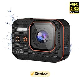 Weerbestendige camera's Cerastes Actie Camera 4K60FPS WiFi afstandsbediening 30m Waterdicht 170 ° Wijd hoek dashboard Cam Go Sport Pro 230816