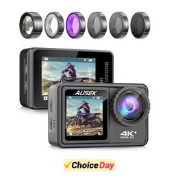 Caméras résistantes aux intempéries Caméra d'action Cerastes 4K60FPS EIS Objectif interchangeable 24MP Zoom Stabilisateur électronique WiFi pour Vlog 230823