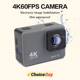 Weerbestendige camera's CERASTES Actiecamera 4K60FPS WiFi Anti-shake Met afstandsbediening Scherm Waterdicht Sport drive recorder 230825