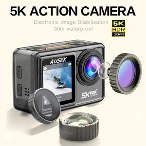 Weerbestendige camera's CERASTES Actiecamera 5K 4K 60FPS EIS Verwisselbare lens 48MP Zoom Elektronische stabilisator WiFi voor Vlog 231030