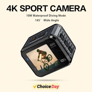 Caméras résistantes aux intempéries CERASTES Mini 4K60fps GO HD Action Camera Pro 16MP WiFi 145 ° 10M corps casque étanche caméras d'enregistrement vidéo sport DV Cam 230922