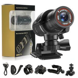 Weerbestendige camera's F9 Actiecamera Full HD 1080P Fiets Motorhelm Buitensport DV Video DVR Audiorecorder Dash Cam voor auto Fiets 230825