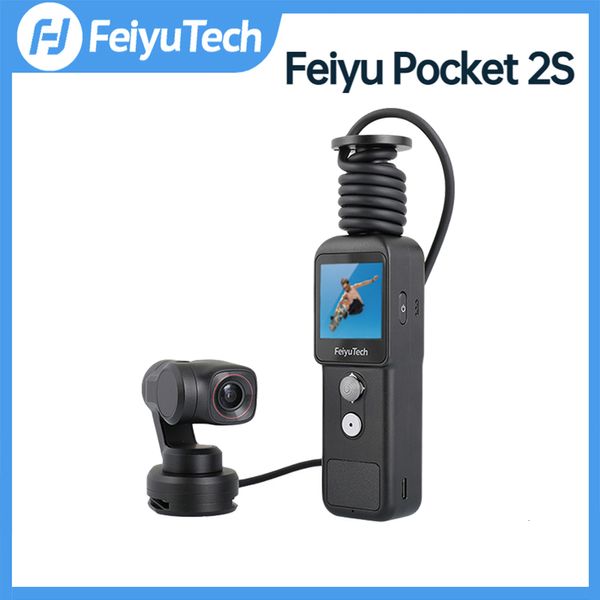 Cámaras resistentes a la intemperie FeiyuTech Feiyu Pocket 2S Cámara cardán de 3 ejes Diseño dividido Base magnética 1 2 5 pulgadas Sensor 130 Campo de visión Ultra HD 4K 230823