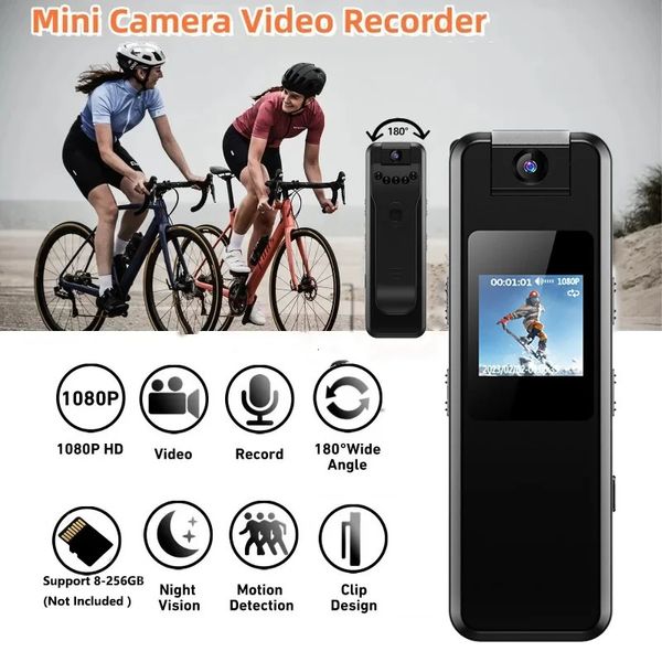 Cámaras resistentes a la intemperie Visión nocturna infrarroja Deporte Mini cámara Bicicleta Bicicleta Coche Bodycam Inalámbrico Body Cam Grabadora de video Videocámara digital de movimiento pequeño 231025