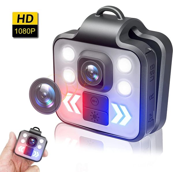 Caméras résistantes aux intempéries Mini caméra corporelle enregistreur vidéo sport vision nocturne 1080P HD pour la maison extérieure garde de sécurité 231025