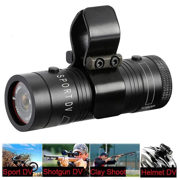 Caméras résistantes aux intempéries Caméra d'action extérieure VTT Casque de moto Mini Sport DV Enregistreur vidéo Cam avec support de pistolet 231025