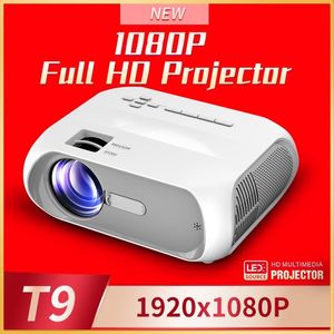 Weerbestendige camera's T9 Mini Projector HD 1080p Android Video Player Portable Mobile Office Games Home Theatre Wired Wireless Projection Screen 230816