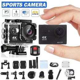 Caméras résistantes aux intempéries Caméra d'action Ultra HD 4K 1080P30fps WiFi 20 pouces 170D Casque étanche sous-marin Enregistrement vidéo Mini Sport 231025