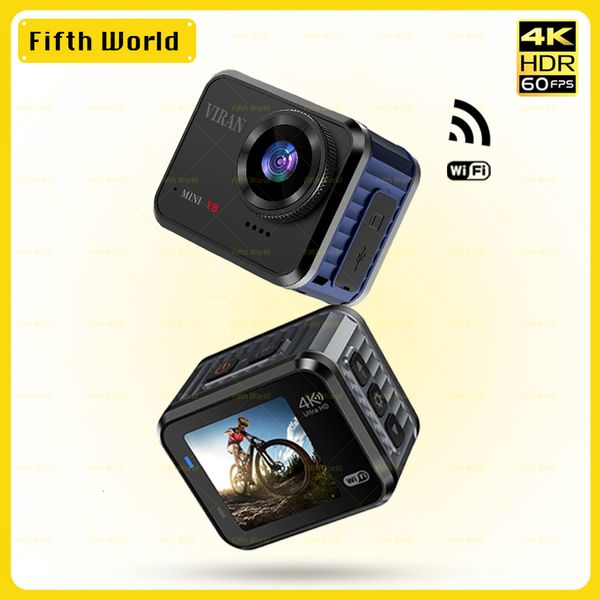 Cámaras resistentes a la intemperie VIRAN Mini 4K60fps GO HD Cámara de acción Pro 20MP WiFi 170D 10M Cuerpo Casco impermeable Cámaras de grabación de video Deportes DV Cam 230922