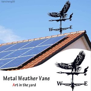 Weathervane Fence Mount Owl Weather Vane Yard Farm Stake Ornament Wind Spinners Garden Roofs Indicador de dirección del viento Vane L230620