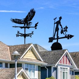 Weathervane Fence Mount Vane Yard Farm Stake Ornament s para techos Wind Outdoor 220721