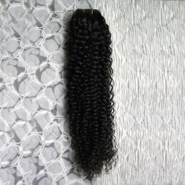 Weave Bundels Zwart Menselijk Haar Virgin Braziliaans Haar Weave Bundel 100G Yvonne Braziliaanse Kinky Krullend Haar Weave Bundels 1 stks