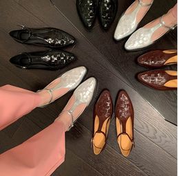 Weave Flats Ballet Fashion Women Plaid Mary Jane Shoes Strap Lady Street Office Shoe Woman Loafers 266