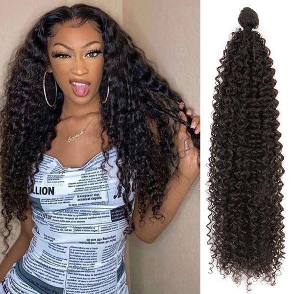 Mechones de pelo rizado Gladys tejidos, mechones sintéticos de alta calidad Jerry Curl de 26 pulgadas para mujer, envío gratis