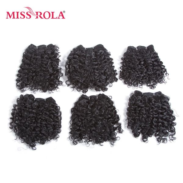 Tissage Miss Rola synthétique cheveux armure pour femmes 100% Kanekalon Firber 1B couleur 6 pcs/lot Machine Double trame paquets 100g