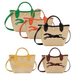 Mini Longchammp Tote Weave Panier de raphia Sac de plage de paille Le Replay Totes Sac à main de luxe Sac à main de luxe Sac à bandoulière pour femme Embrayage pour hommes Sacs de week-end pour dames