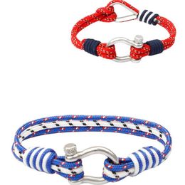 Pulseras de cuerda tejidas, pulseras de cuerda de paraguas de diseñador hechas a mano, pulseras de plata con dijes de lujo para hombres y mujeres, brazaletes para hombre Hand-knit309k