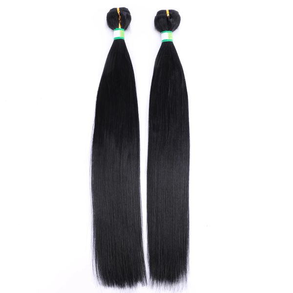 Tisser tisser 1430 pouces de long paquets de cheveux droits à haute température Synthétique Hair Brésilien Straitement Remy pour les femmes