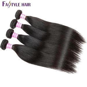 Tisse pas cher Fastyle indien cheveux raides extension de tissage non transformés brésilien péruvien malaisien vison vierge cheveux humains Bundles Super Q