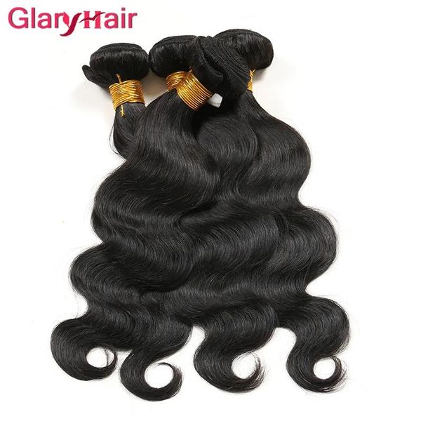 Tisse Glary Hair Products Articles les plus vendus Non transformés Pas cher Mongol Body Wave Virgin Hair Bundles 4 pièces par lot Livraison gratuite