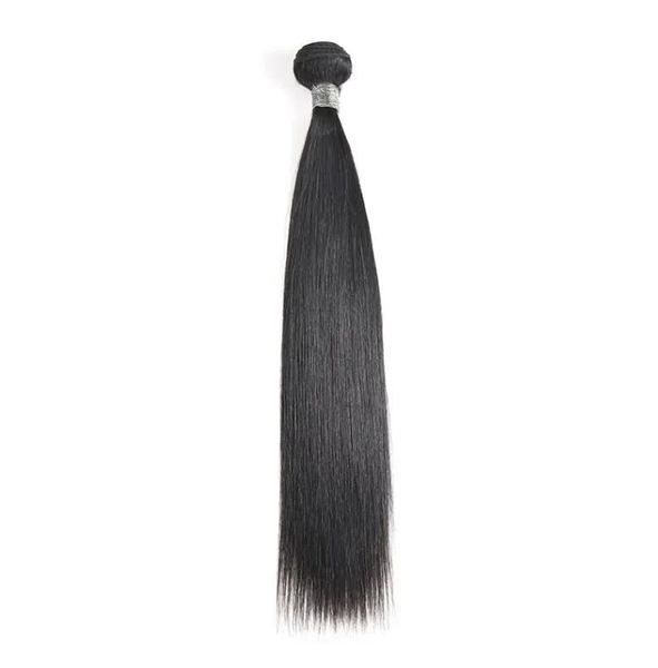 Tisse des paquets brésiliens crus Extension de cheveux raides cheveux humains pour les femmes noires couleur naturelle 1 pièces 1032 pouces