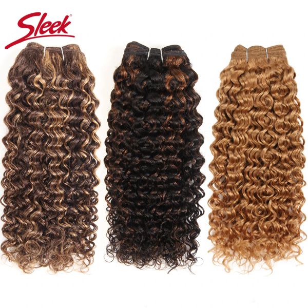 Tissages élégants de la nature brésilienne Curl P4 / 27 P1B / 30 Ombre T1B / 30 1B / ROSE ROSE 99J Double dessin Remy Human Hair Weave Bundles