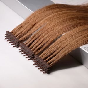 Tisser les tissages prêts à expédier 6d 3e génération Hair Brown Couleur # 4 6d Feather Human Hair Virgin Indian Hair 13pc / Lot