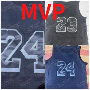 Jersey de basket-ball r￩tro 24 Black Michael 23 Jerseys MVP cousu