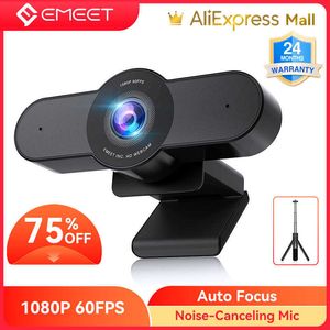 Webcam 1080P 60FPS Autofocus Streaming HD Web Camera EMEET C970 with Tripod Microphone Mini Camera for Laptop Desktop PC HKD230825 HKD230828 HKD230828