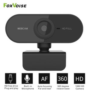 Webcam 1080P 720P HD WebCan caméra Web ordinateur portable ordinateur de bureau USB Cam Microphone rotatif vidéo conférence travail Camara