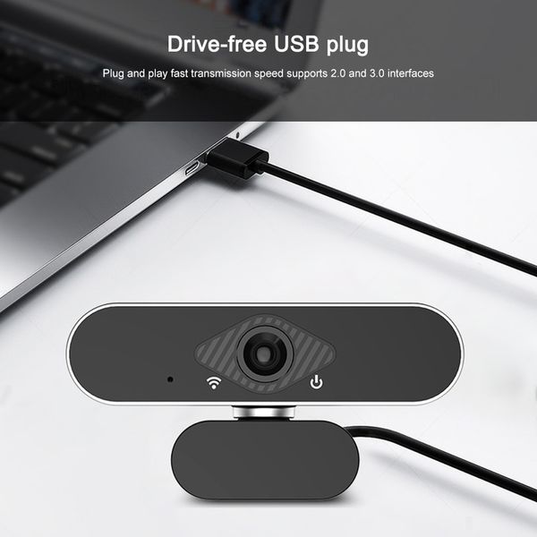 webcam 1080p full hd usb caméra web cam microphones windows 10 pour ordinateur pc avec support de bureau