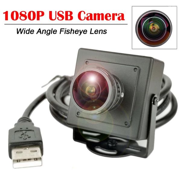 Cámara web 1080P HD Mini CMOS OV2710 UVC OTG 170 grados lente ojo de pez gran angular CCTV seguridad USB2.0 cámara