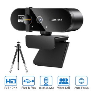 Webcam 4K 2K webcam 1080p Mini USB-camera 15-30fps Full HD webcam met microfoon Statief Autofocus Webcam voor pc-laptop HKD230825 HKD230825 HKD230828 HKD230828