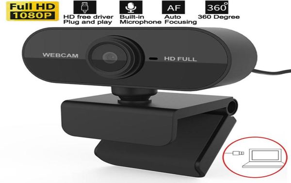 Webcam Mini cámara Full HD 1080P pequeña cámara web USB con micrófono Webcast reunión red Po videollamada escritorio en casa Webcamera6677533