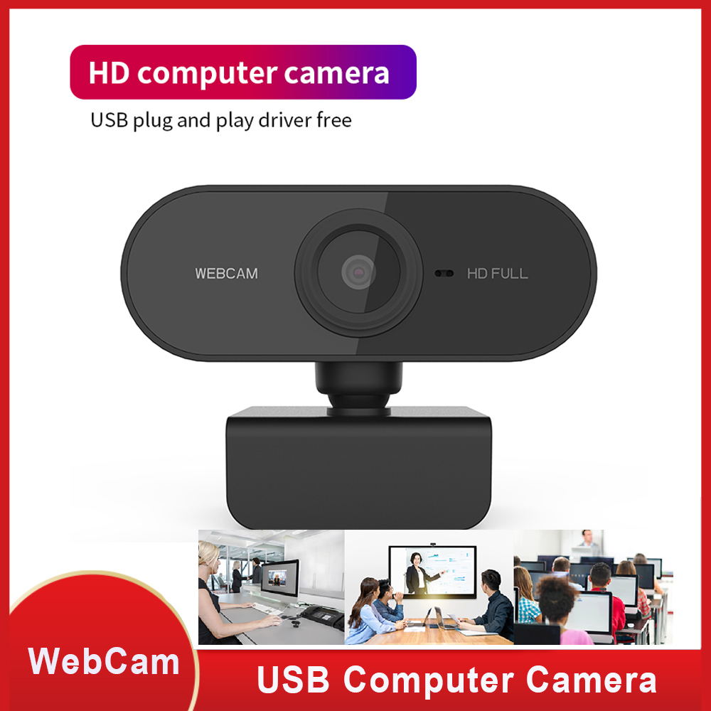 Webcam met microfoon, 1080P HD Webcam Streaming Computer Webcamera -USB-computercamera voor pc Laptop Desktop Videobellen