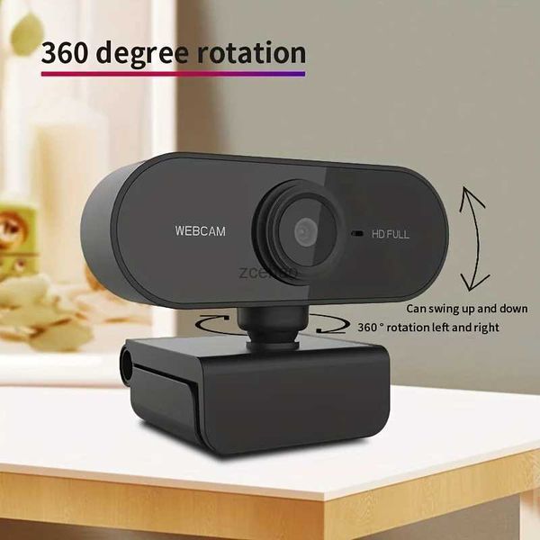 Webcams 1080P Full HD Cámara de red para computadora con micrófono Conector USB PC Mac Computadora portátil Escritorio Videollamada en vivo Trabajo Mini cámaraL240105